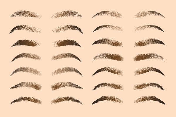Microblading eyebrow shapes