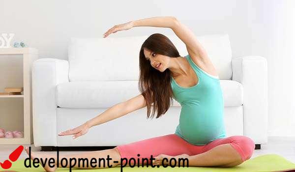 Pregnant exercises in the sixth month